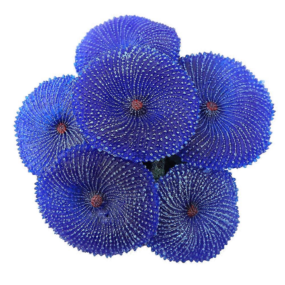 Artificial Silicone Coral Aquarium Plants Decorations for Fish Tanks, Blue Color, Realistic Emulation, Durable Material