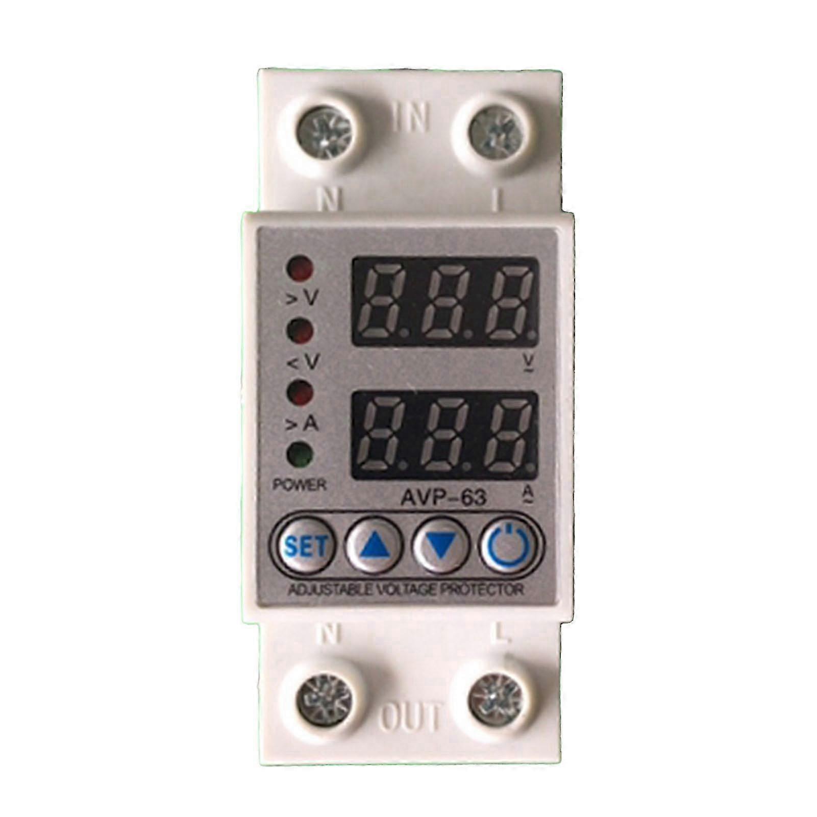 Automatic Reset Under Voltage Protector Switch LED Adjusting Digital Display Overvoltage Voltage Protector ZY 63A 2P