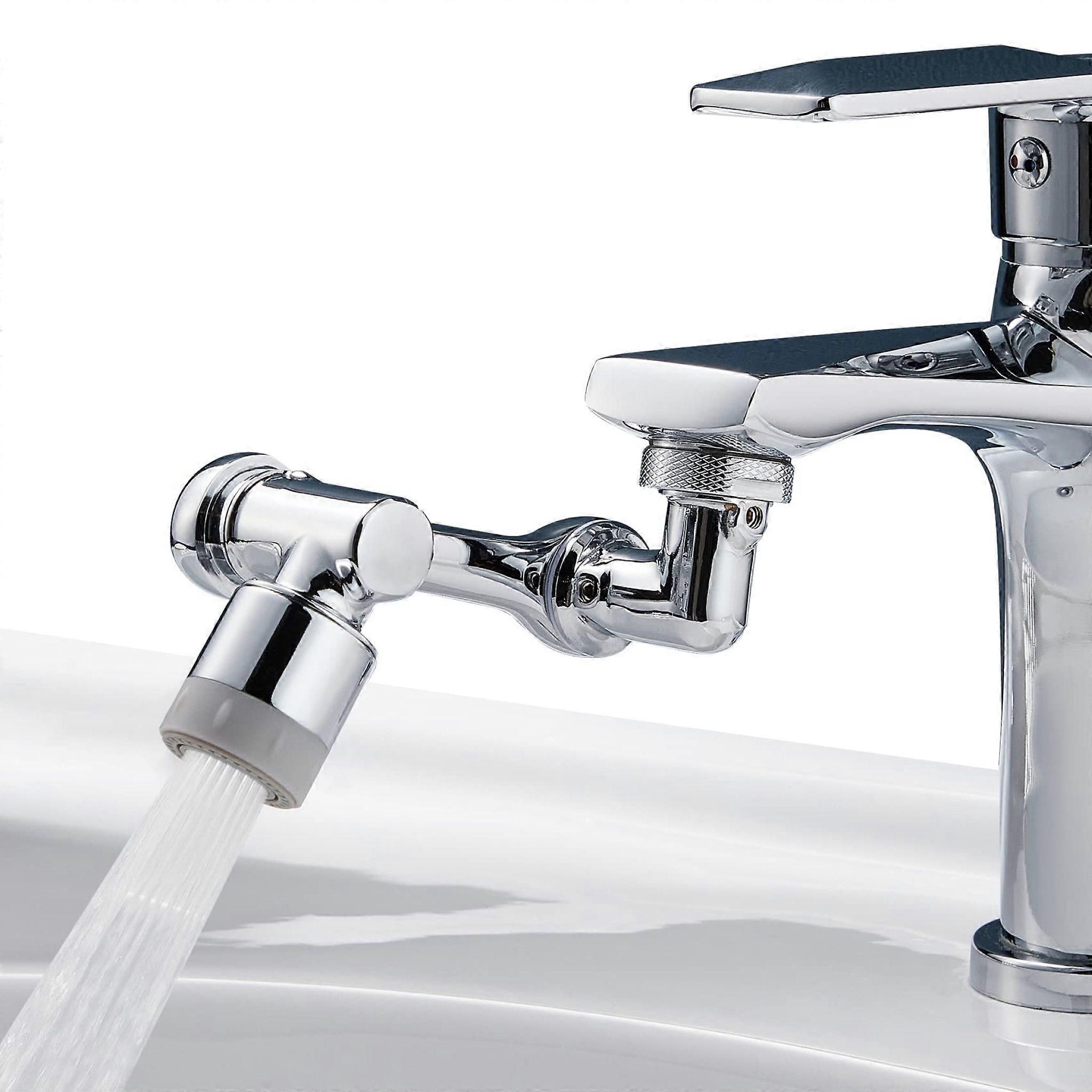 Large-Angle Swivel Faucet Extender, Dual Outlet Modes Powerful Rinsing Jet, Easy Installation For Kitchen Sink Faucet, Multi-Purpose High-Quality