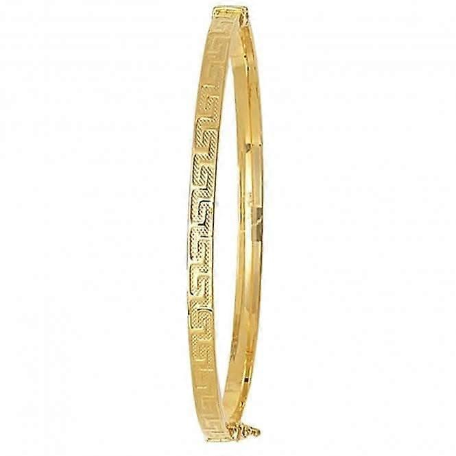 9CT Yellow Gold Greek Key Bangle BN170
