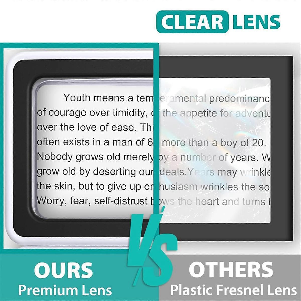 4X Large Magnifying Glass with Light for Reading,Lighted Magnifier