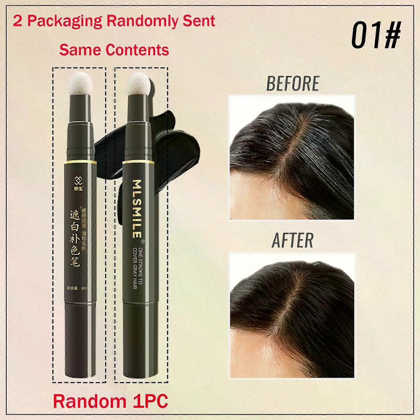 Brown Black Soft Head Pen Temporary Liquid Hair Color Instant Gray Root Coverage Hair Dye Stick One-Time Cover White Grey Hair