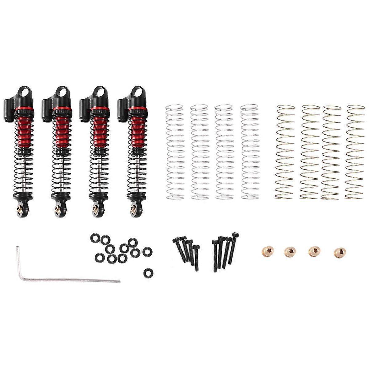 4個53mmメタルオイルショックアブソーバーダンパー、ブラック