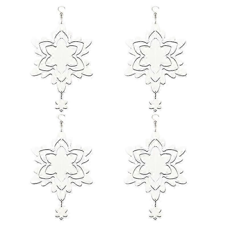 4 Pack 10 Inch Sublimation Wind Spinner Blanks 3D Hanging Wind Spinners Double Sided Wind Powered K