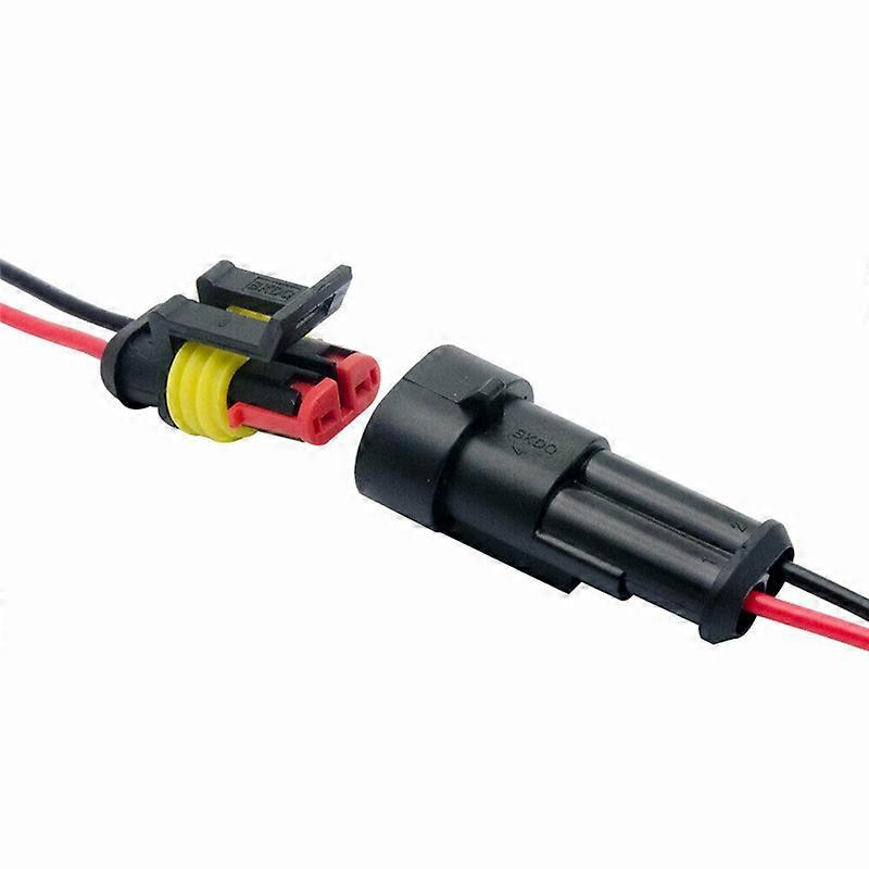5 Pair 2 Pin Way Waterproof Electrical Wire Connector Plug Set Car Connectors with Cable for Motorcy