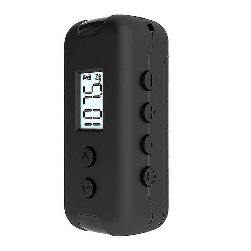 FM Radio Portable Mini DSP Radio 50-108MHz with LCD Display-Black