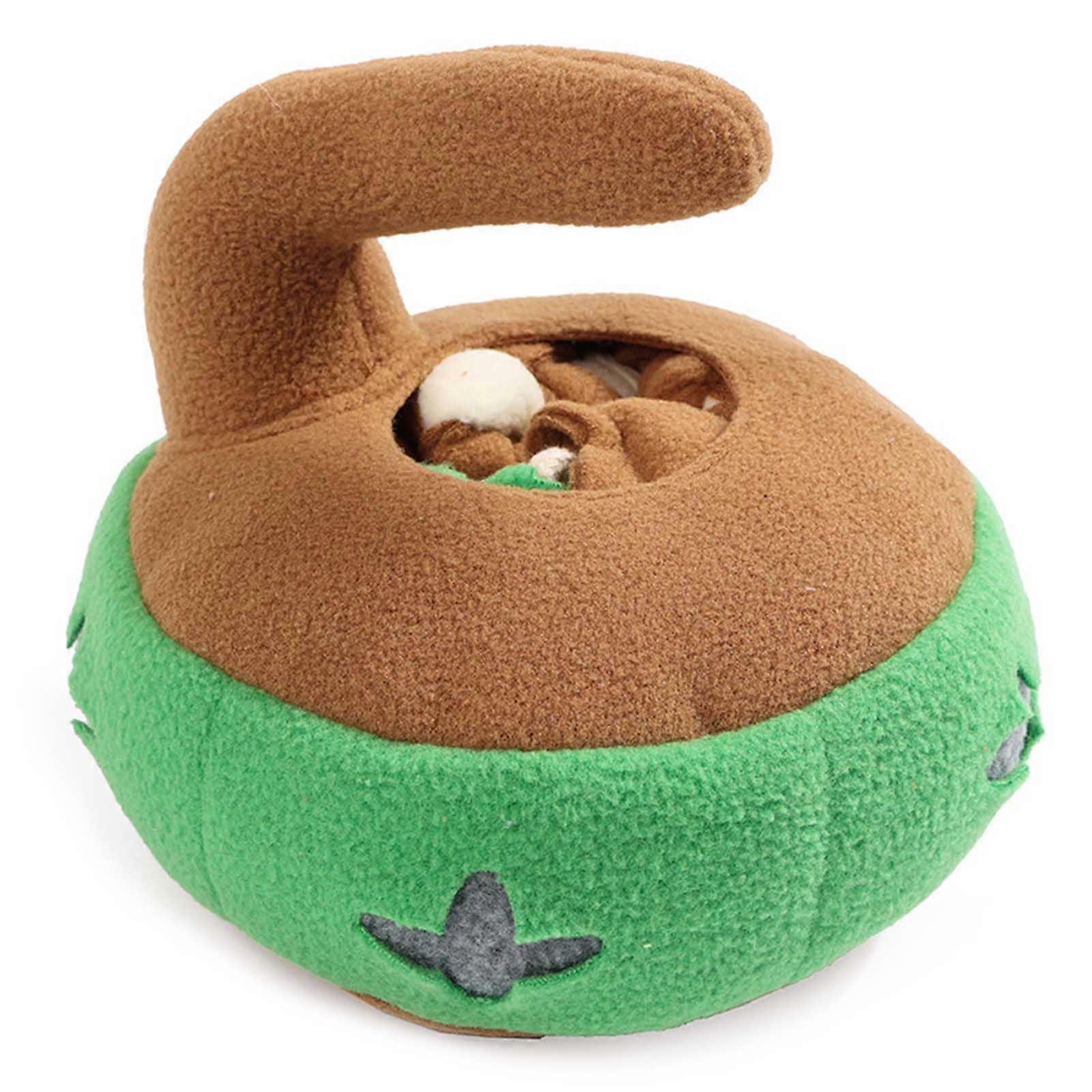 Dog Snuffle Toy Squeak Chew Toys for Puppy Teething Soft Plush Hide & Seek Foraging Game for Small Medium Dogs  Green
