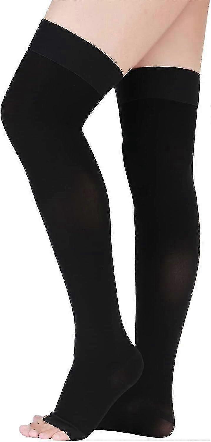 Calze a compressione per donne e uomini, calze ad alta compressione per coscia da 20-30 mmhg per gambe gonfie con vene varicose in gravidanza
