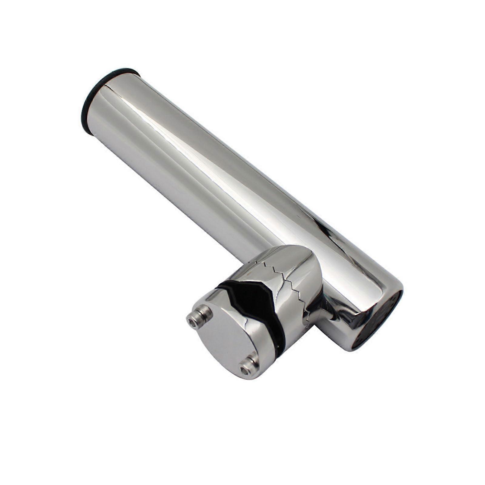 Silver Adjustable Boat Rod Holders for Yacht - Universal Fit, Durable Stainless Steel, 360-Degree Rotation, Easy Installation