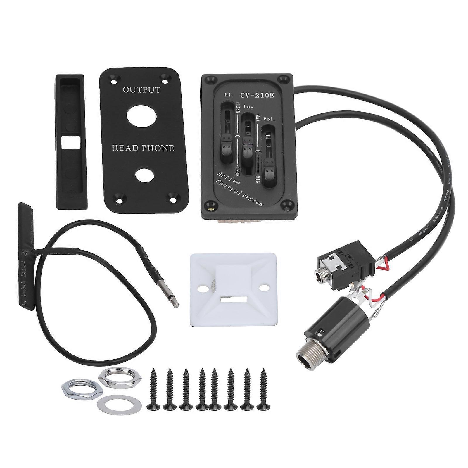 Violin Pickup Adjustable Silent EQ Equalizer Accessory Set Kit for Electric CV‑210E