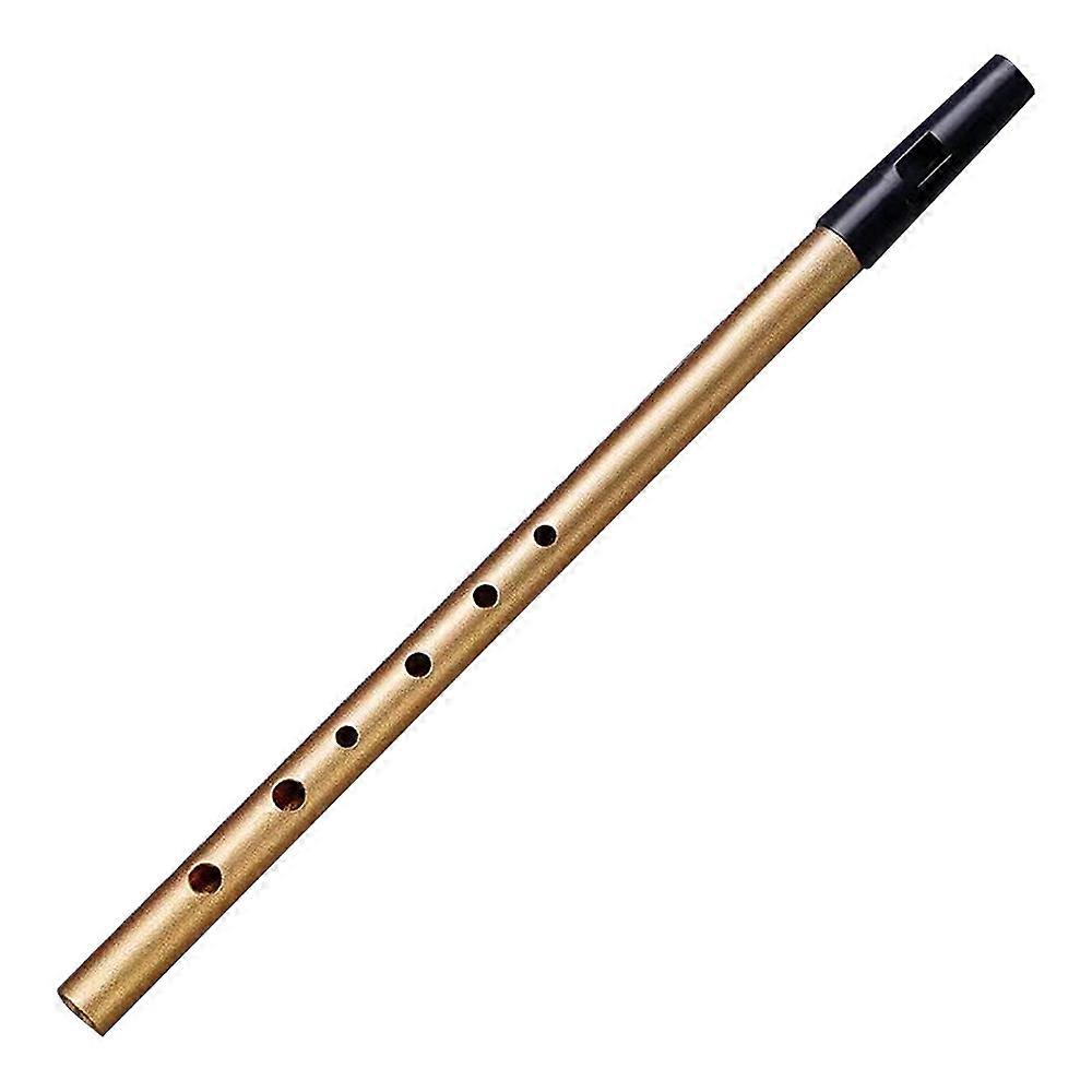 Beginner’s Celtic Tin Whistle, Brass Flute in Key of C/D with Starter Instruction Booklet