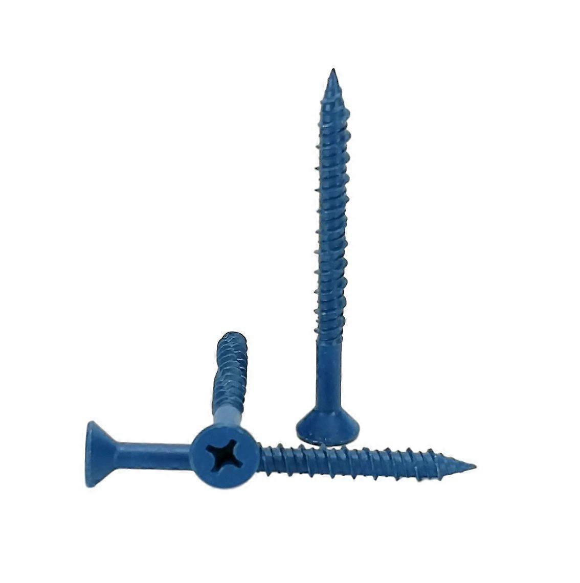 Flat Head Concrete Screw Anchor 1/4 x 2-3/4 Inch, 100 Pack with Drill Bit, Miami-Dade Code Compliant Fasteners
