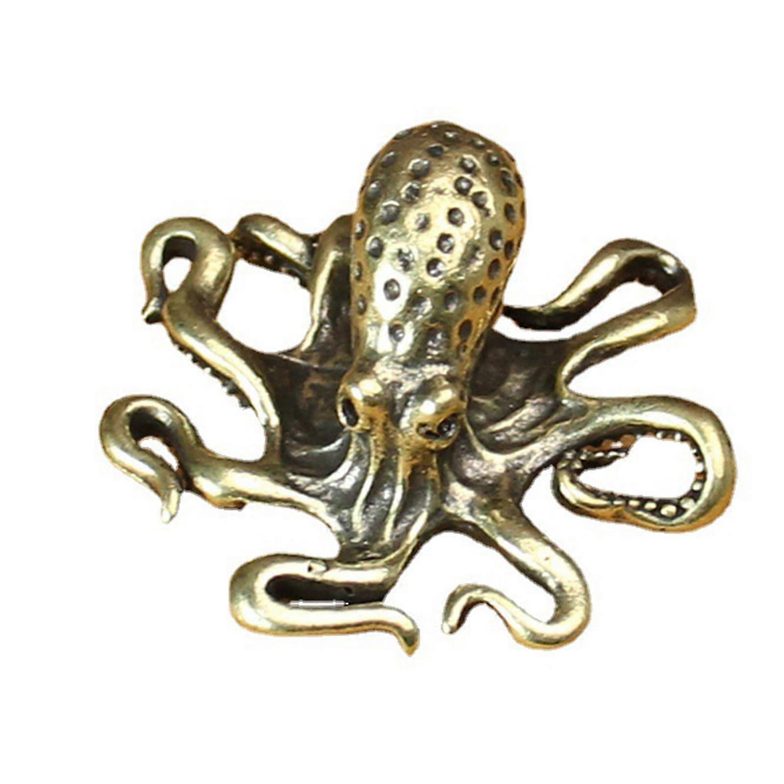 Solid Brass Octopus Tea Pet Vintage Simulation Animal Model Figurines