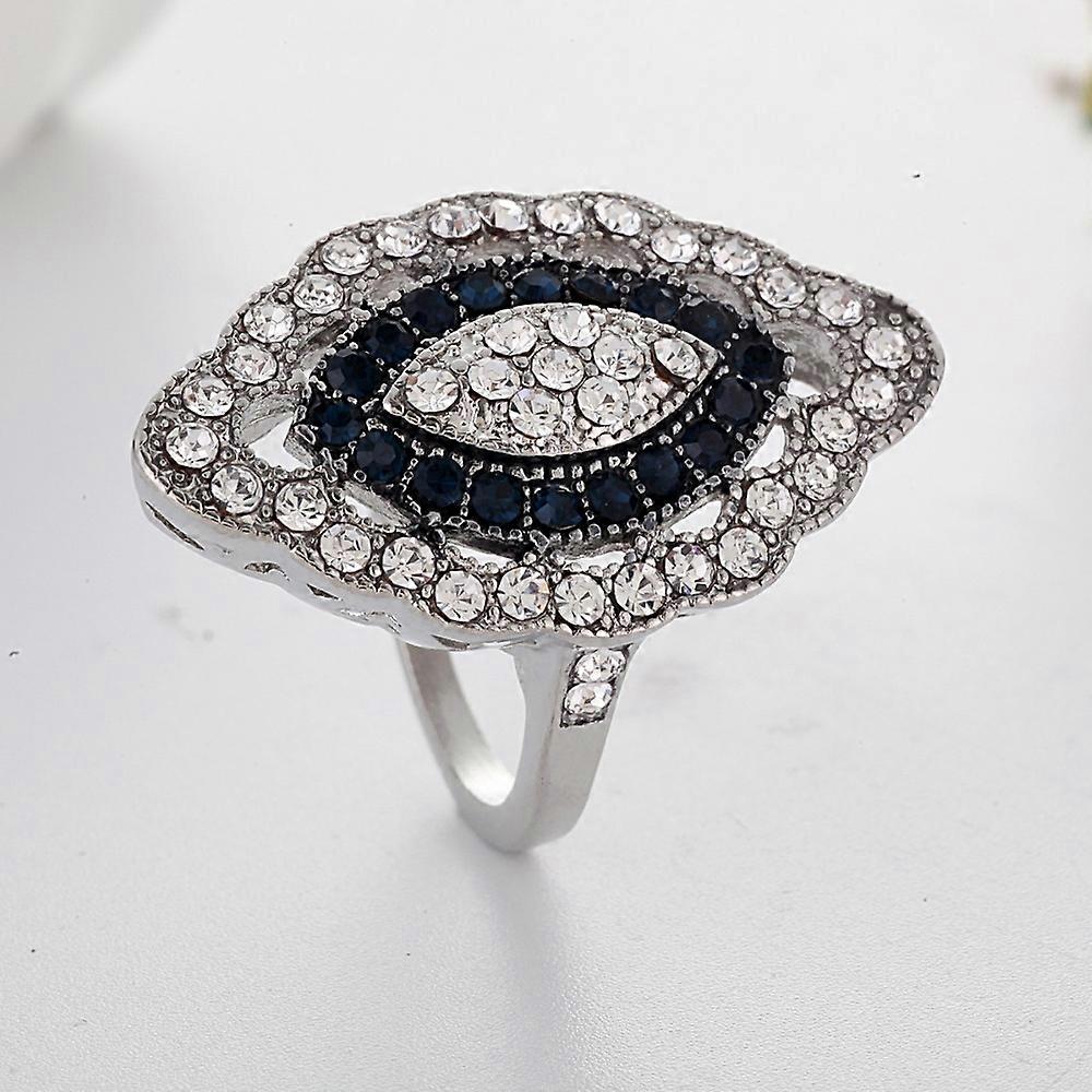 Women Sapphire Rhinestone Engagement Ring 6
