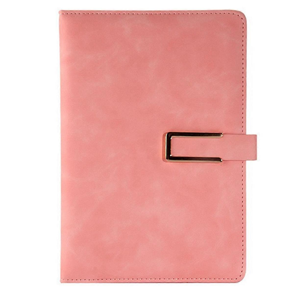 Retro A5 Leatherbound Notebook Business Office Notebook Pink
