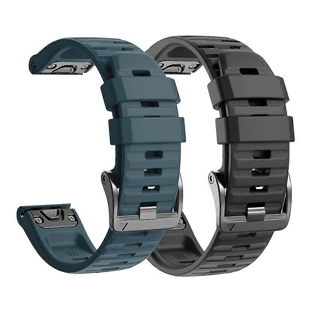 Compatible 22mm Band for Fenix 6 Pro, 5, 5 Plus, Forerunner 935, 945, Approach S60, Quatix 5 - Easy Fit Replacement Strap
