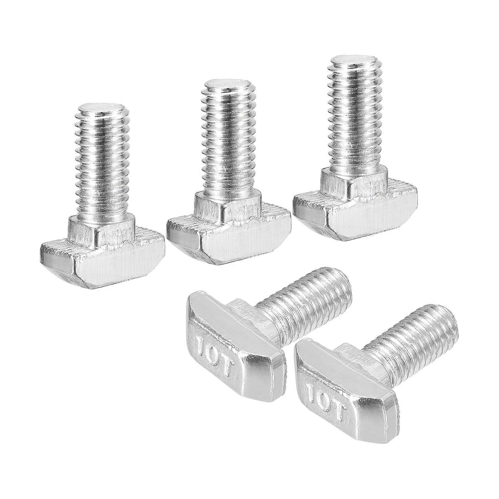 M8x20mm T فتحة إسقاط في الترباس ، 40 قطعة الكربون الصلب النيكل مطلي المطرقة رئيس T-Bolt T شكل مسمار انزلاق برغي ل 45 سلسلة الألومنيوم الشخصي