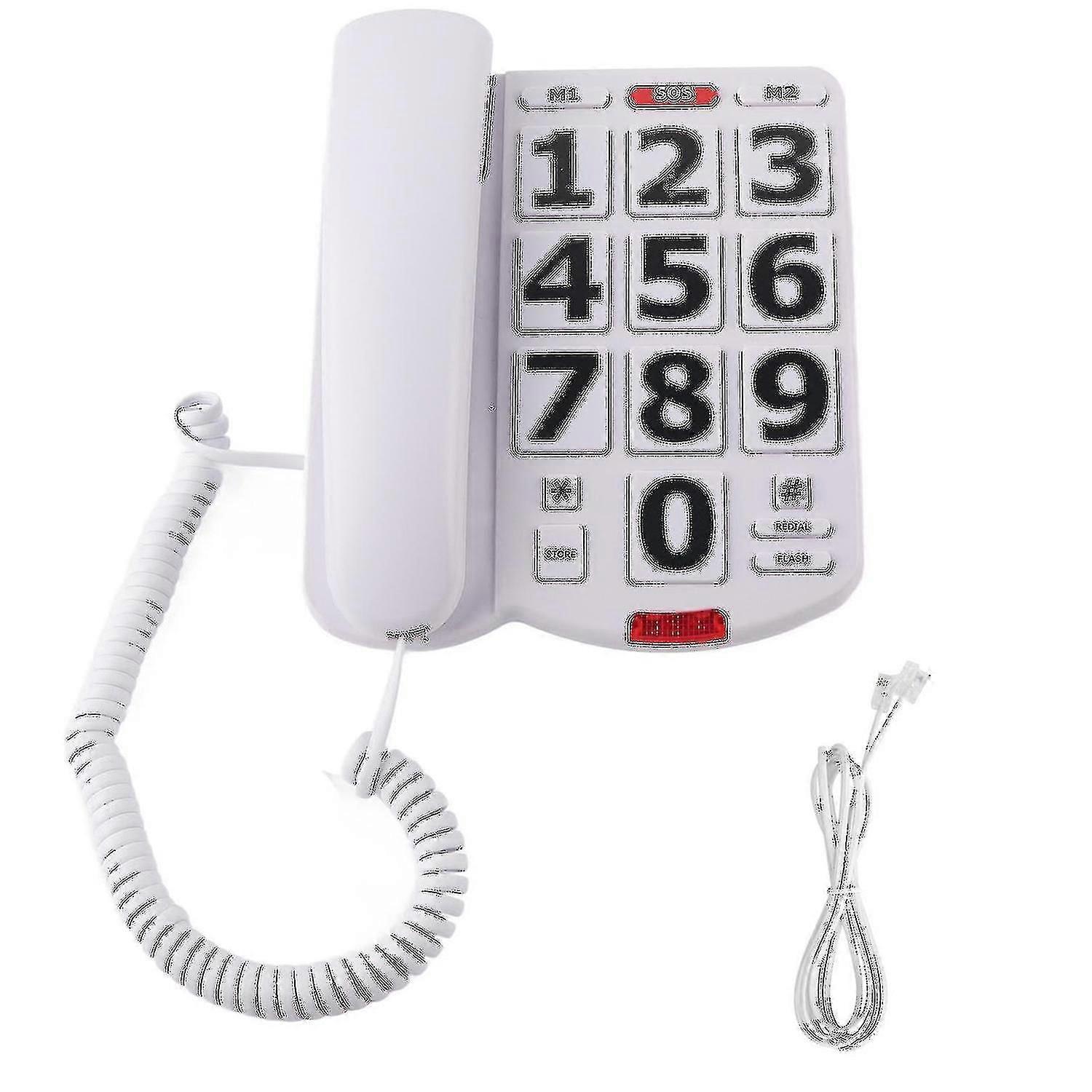 Elderly Landline Phone With Big Button Cor Phone For Seniors Hearing Impaired