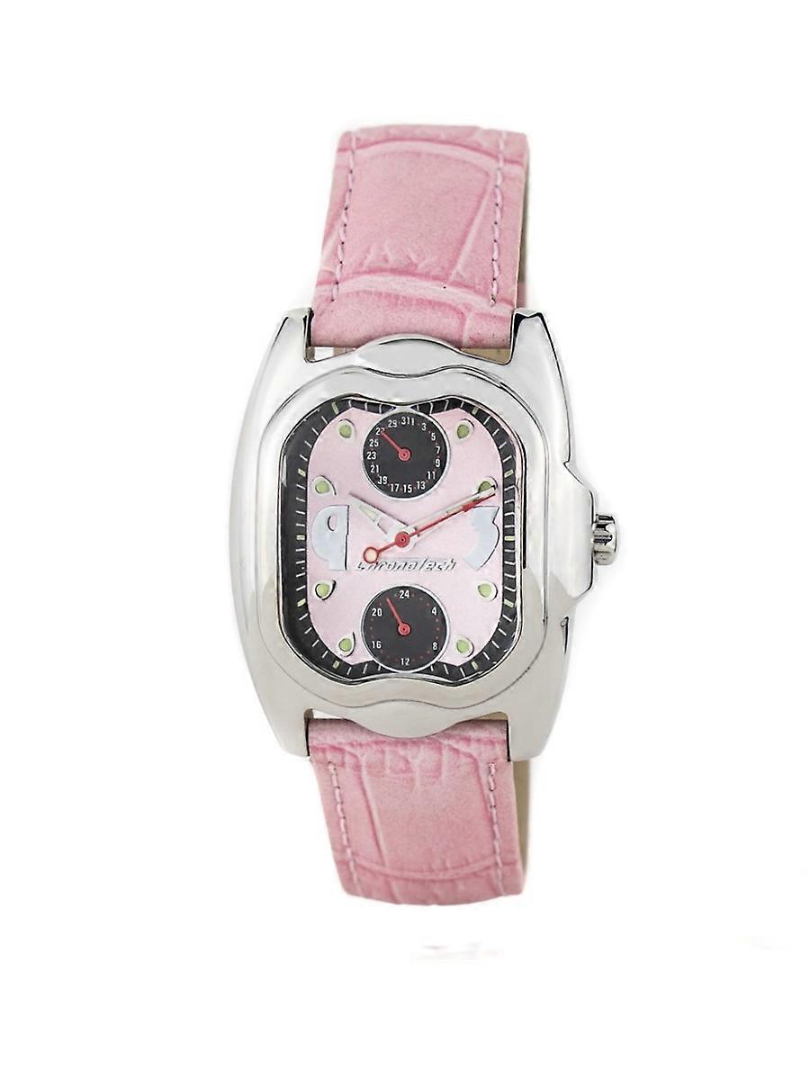 Chronotech Pink Echtes Leder CT7220L-08 Damenuhr