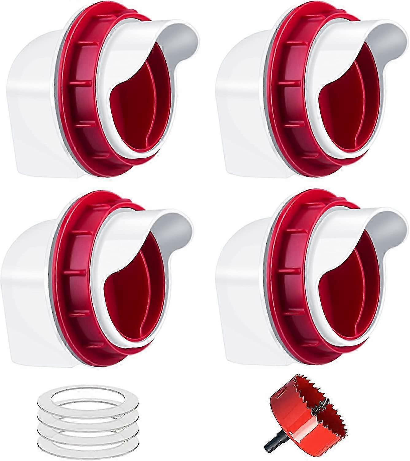 Automatic DIY Gravity Feeder Kit with 4 Ports for Hens Buckets Barrels and Bins