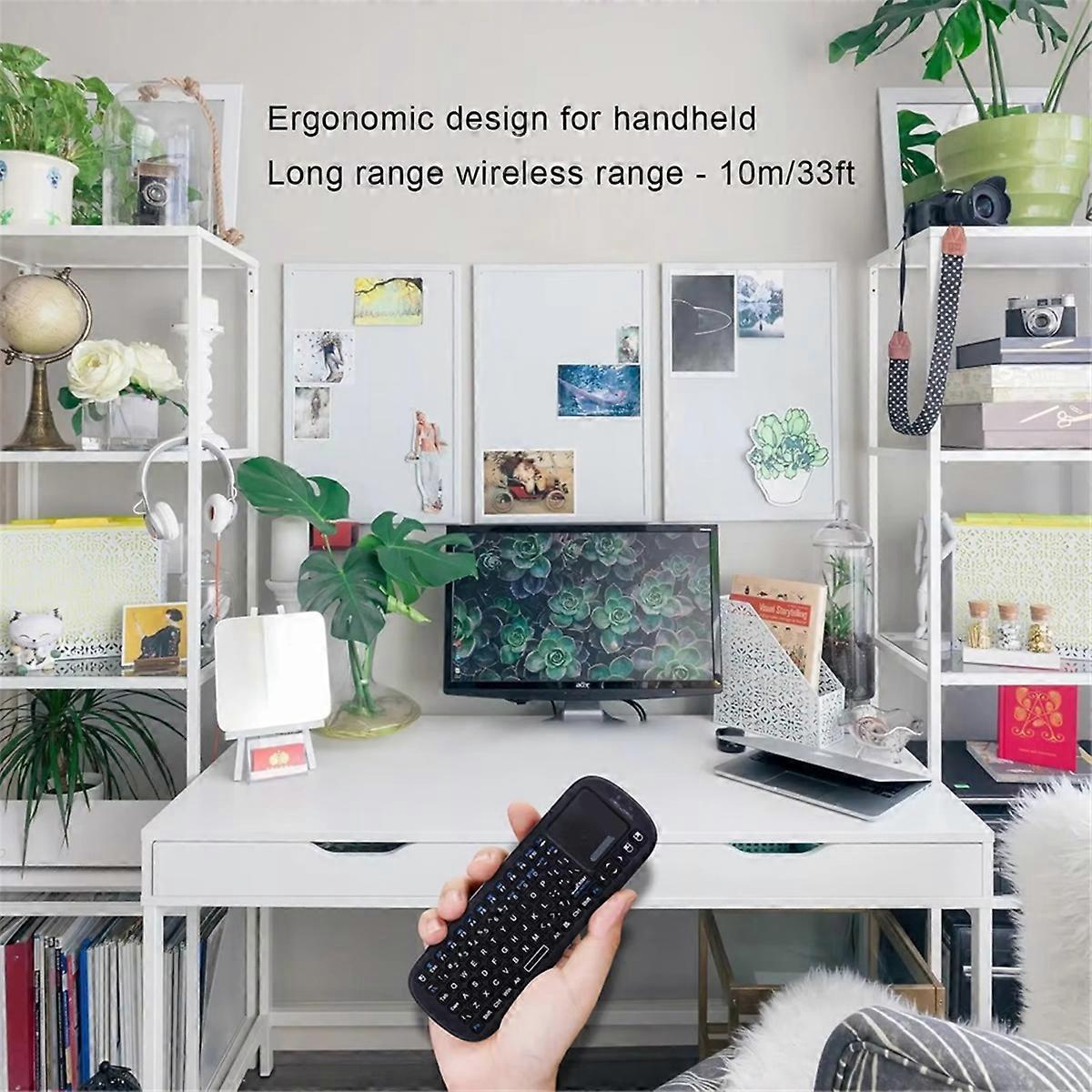 Mini Bluetooth+2.4GHz Wireless Keyboard with Touchpad MouseCombo for Android TV Box/PC/Tablet// 3/HT