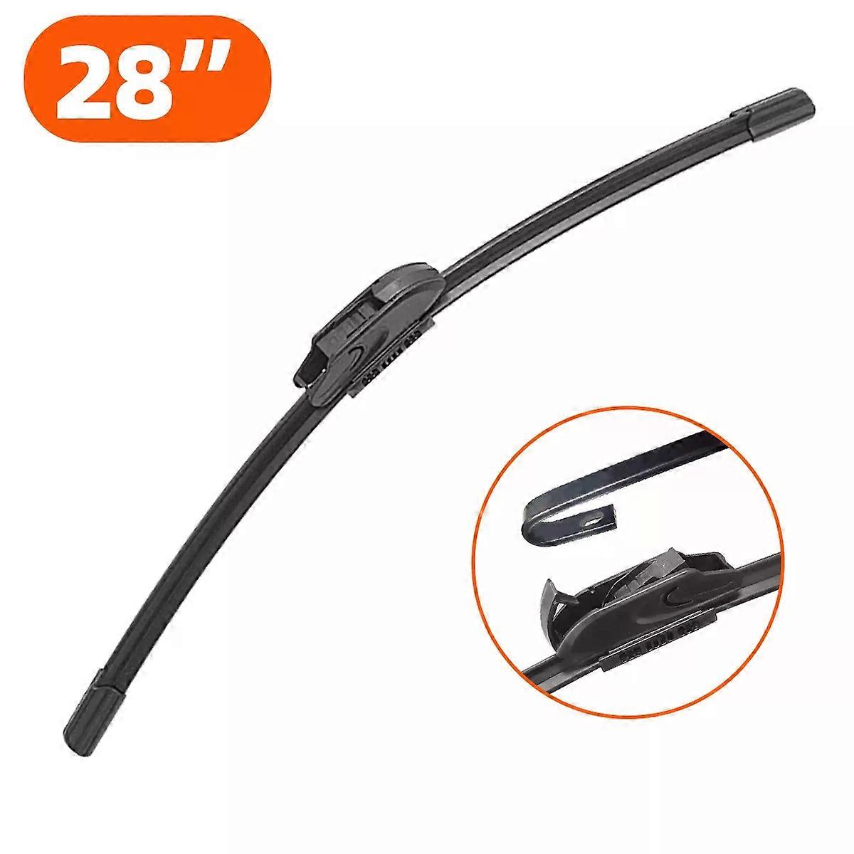 Upgrade the universal J/U-shaped hook frameless wiper with high-quality rubber sheet compatible for  car windshield wipers