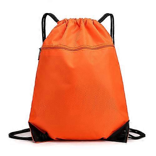 Drawstring Gym Bag with Zip Pocket, Waterproof Drawstring Backpack, for Sports, Gym, Swimming, Travel, School, Beach Holidays