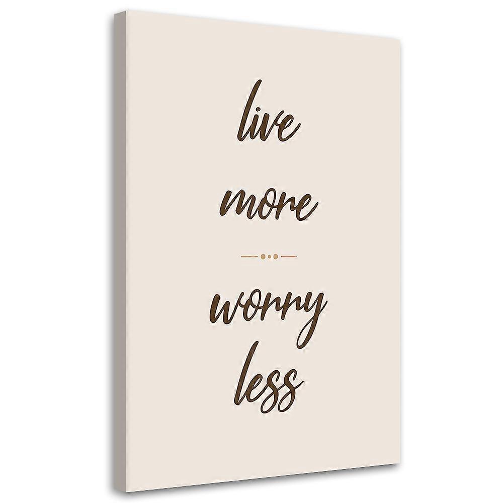 Imprimare pe pânză, Quote Worry les - 60x90