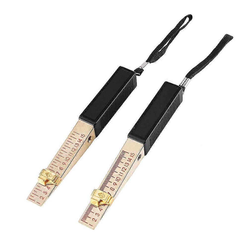 2PCS WedgeShaped Vernier Feeler Gauge 115mm House Engineering Inspection Flatness Measuring Tool(Precision: 0.2mm)