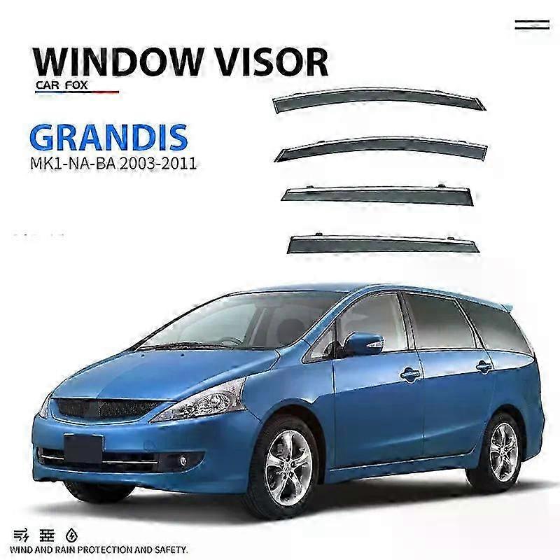 Applies to Suitable for Mitsubishi GRANDIS Space Wagon NA BA 2003-2011 Window Visor Vent Shades Ventvisor Wind Deflectors Visors Rain Guard Shades