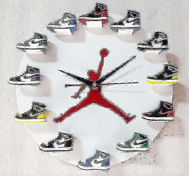 Aleko Aj Clock Basketball Supplies 3d Three-dimensional Shoe Mold Aj1-12 Generation Wall Clock Small Aviator Shoes Jordan Clock