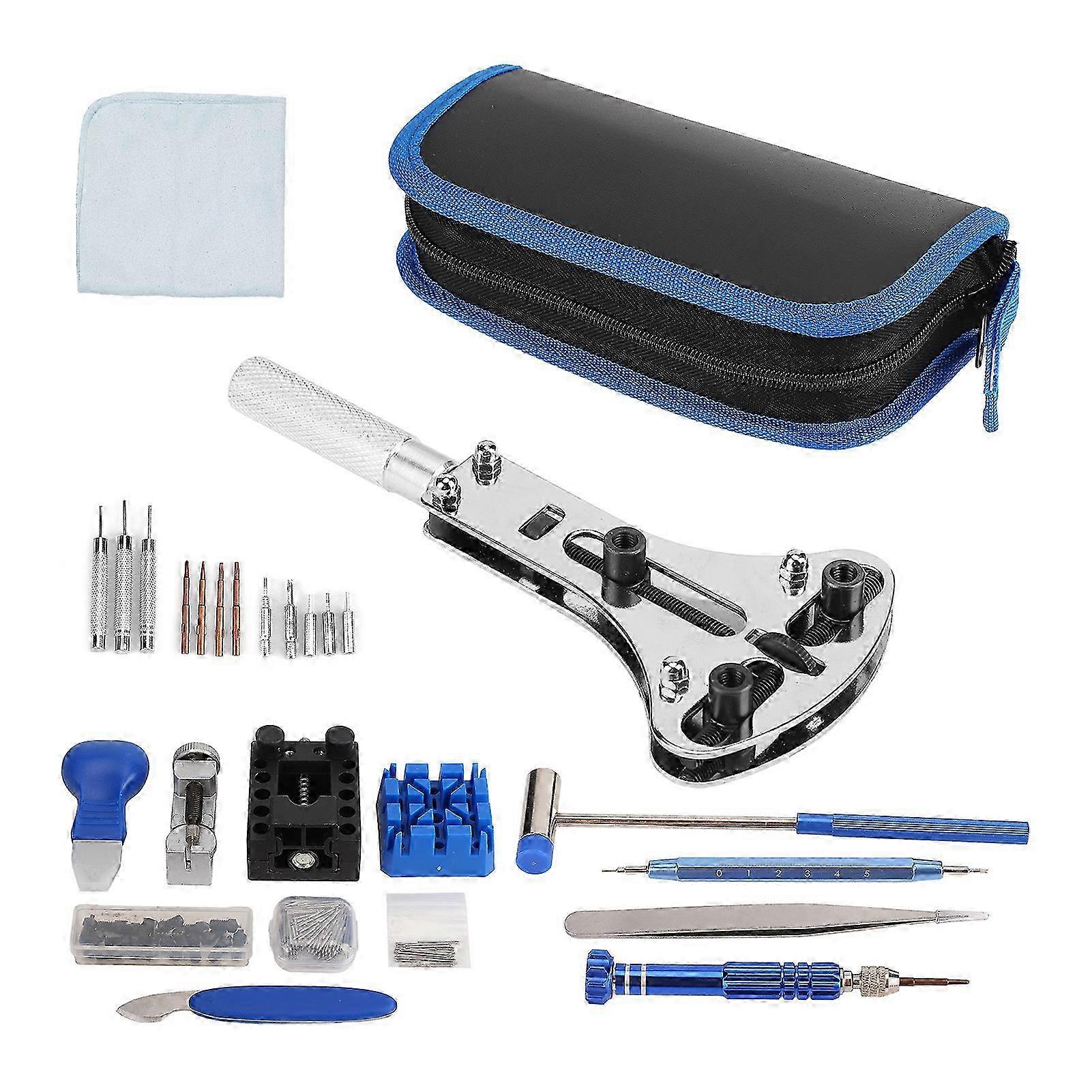 2025 Watch Repair Kit Complete Tools Adjustment Portable Professional Spring Bar Tool Set with Storage Bag for Watchmakers