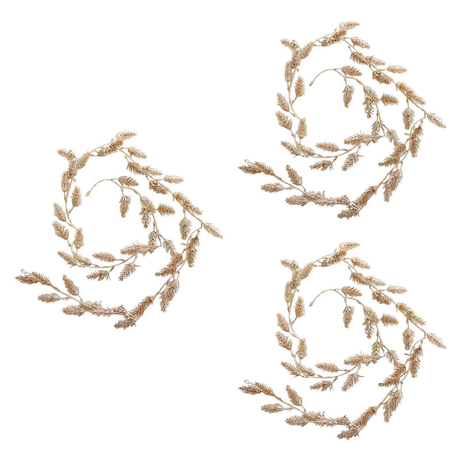 3 Pieces Christmas Faux Rattan Strands Artificial Fall Garland Artificial Vines