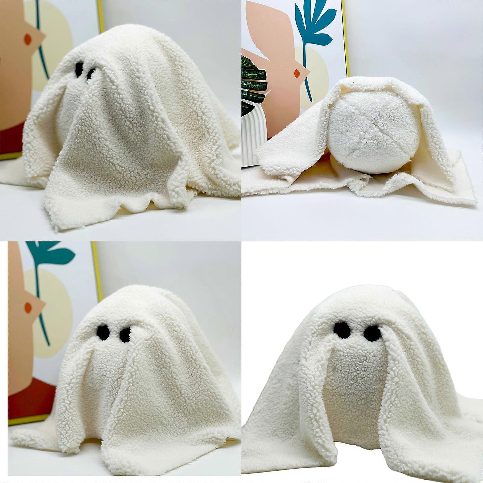 Almohada Peluche Fantasma Con Calabaza – 25 Cm – Peluche De Algodón PP – Decoración De Halloween Y Regalo Festivo