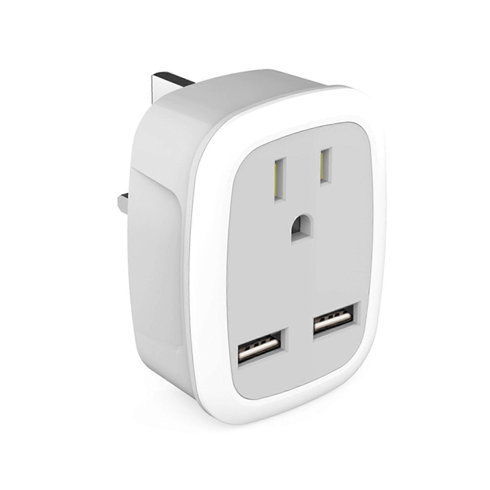 US to EU/UK/IT/for CH European Travel Plug Adapter with 2 USB Multifunctional Plug Adapter Wall Charger Socket Adapter
