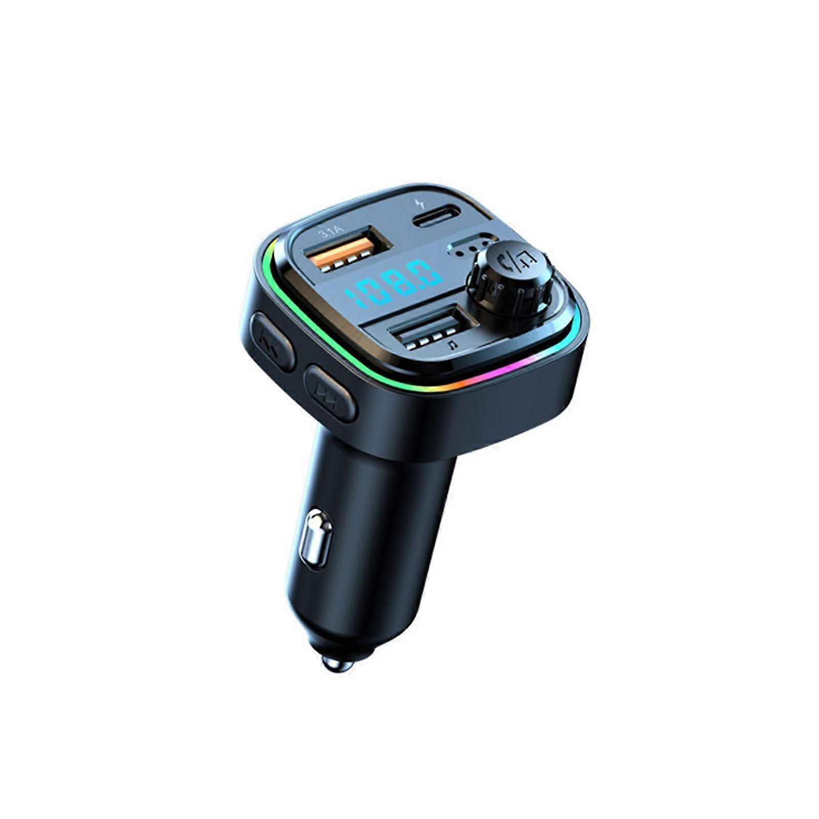 Bluetooth-compatible 5.0 FM Transmitter Handsfree Car Radio Modulator MP3 Player With USB Quick Charge Adapter for Car