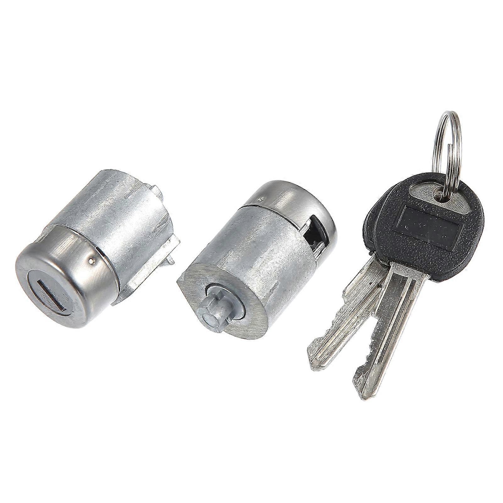 Compatible for C1500 12549131 High Quality Auto Car Ignition Key and Lock Cylinder Door Lock Set with 2 Keys Barrels Kit