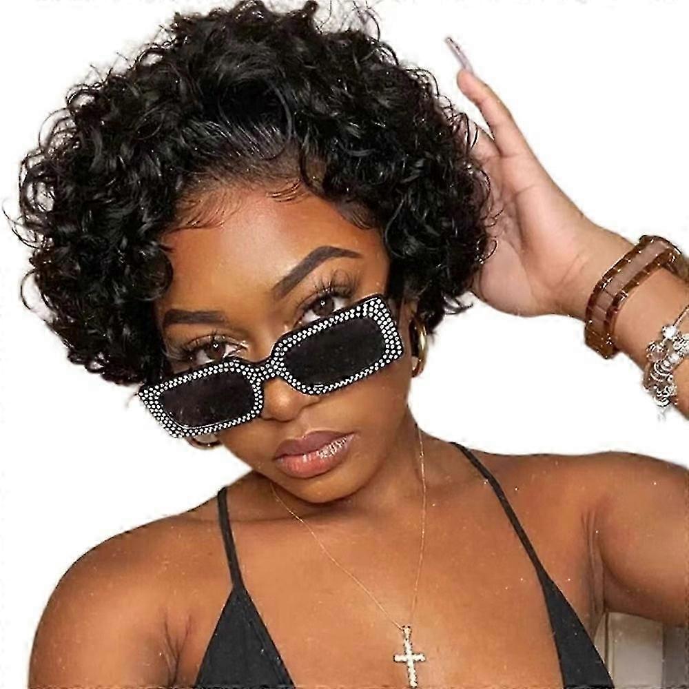 100% Organic Short Lace Wig Human Hair Wig