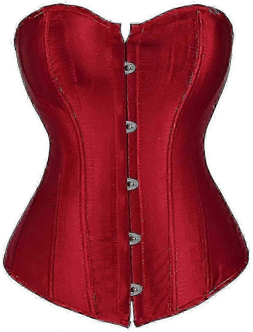 Γυναικείο bustier κορσέ κορυφή σέξι εσώρουχα θέτει μαύρο σατέν μέση Cincher