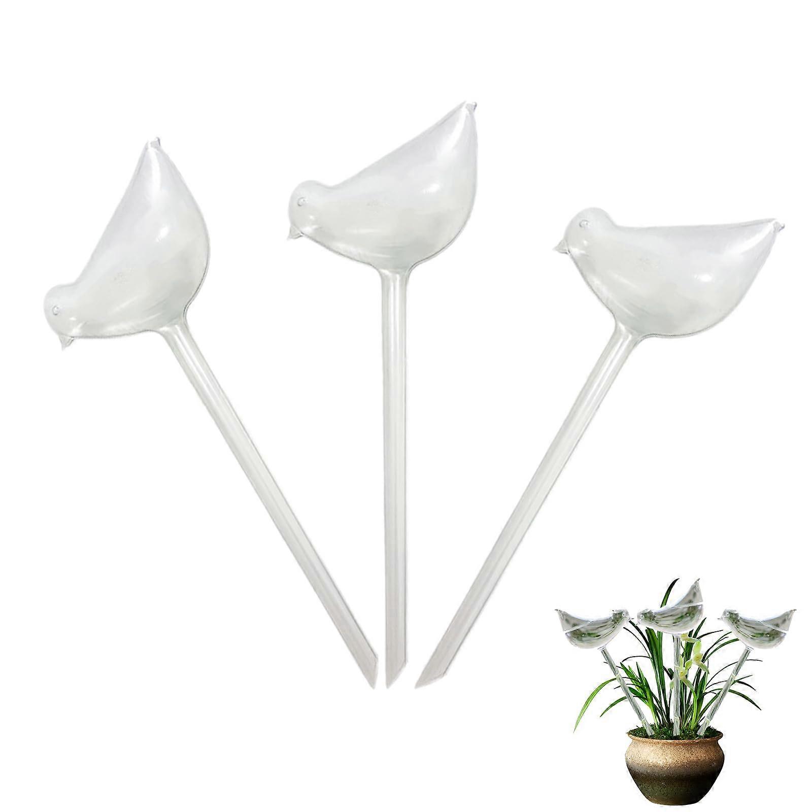 Watering Balls for Plants, 3 Pieces, SelfWatering Spikes, Bird Shape, Watering Devices