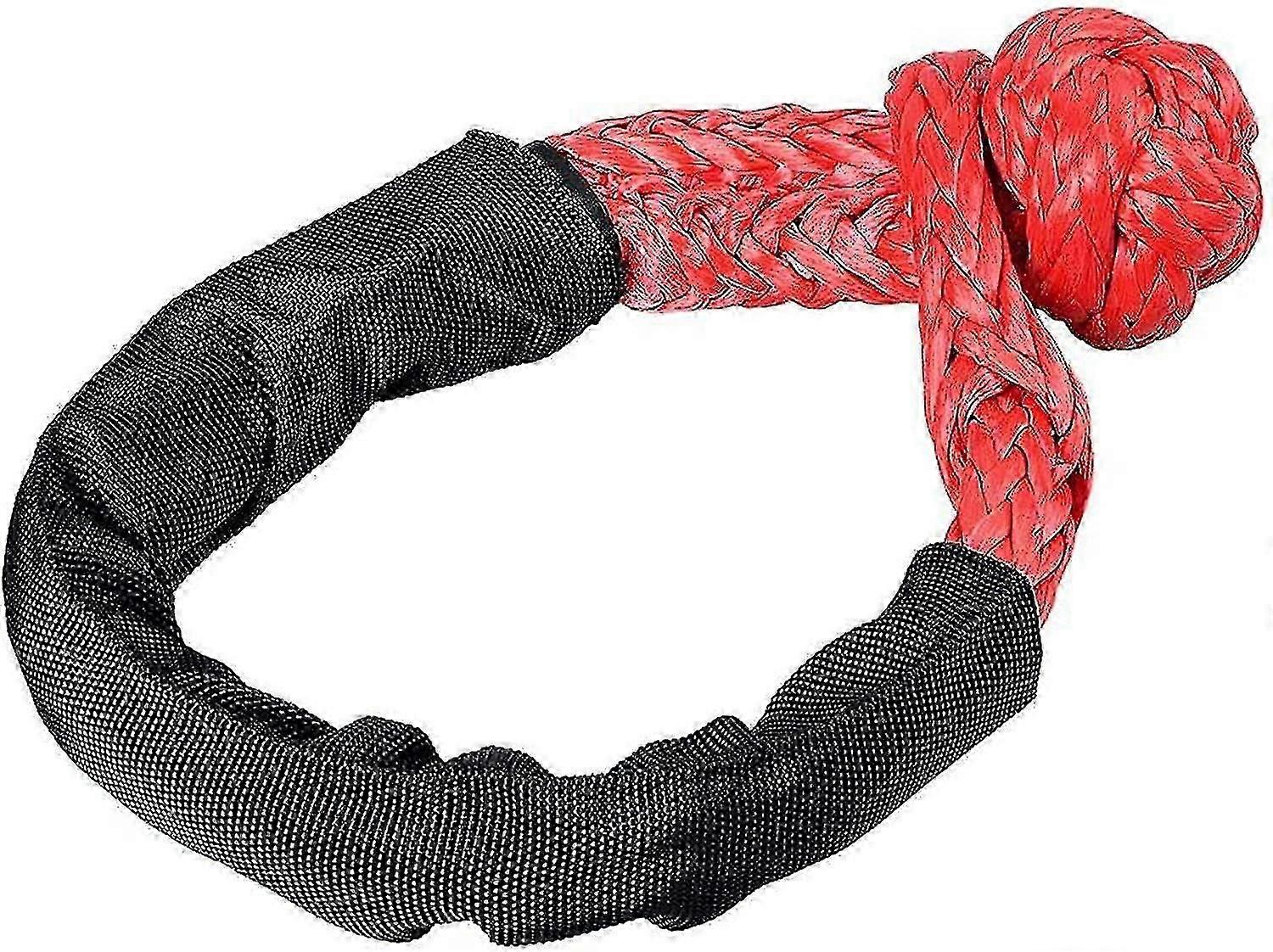 Soft Synthetic Shackle For Utv Offroad Towing With Protective Sleeve For Broken Car, Quad, Winch (red) - Q35 - Ya