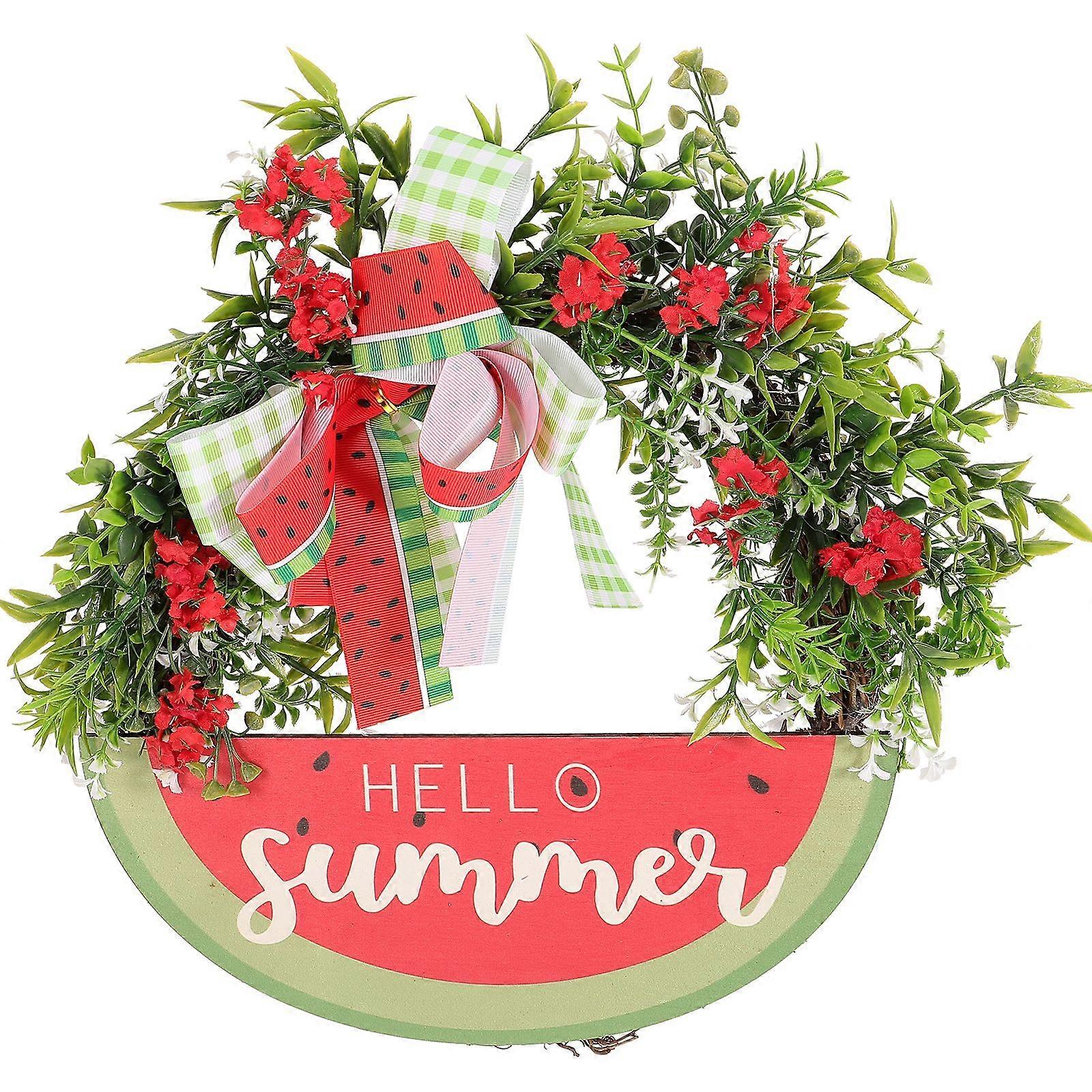 Decorative Door Garland Hanging Wreath Summer Wreath for Show Window Front Door