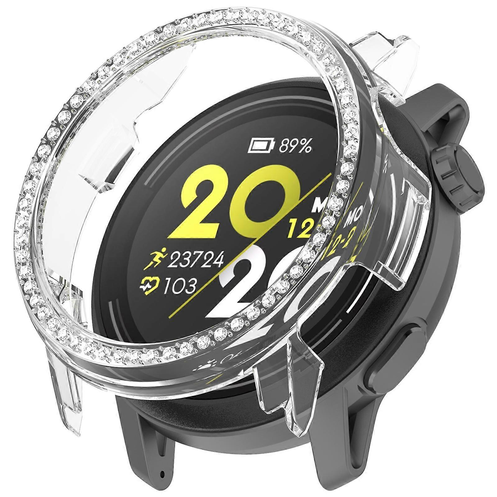 Single Row Diamond Half Coverage Hollow PC Watch Protective Case