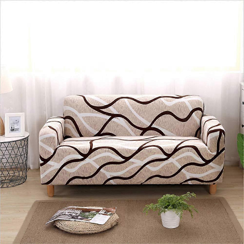 Universal Stretch Sofa Cover Antislip for LShape Sofa 4Seater 235x300cm Polyester