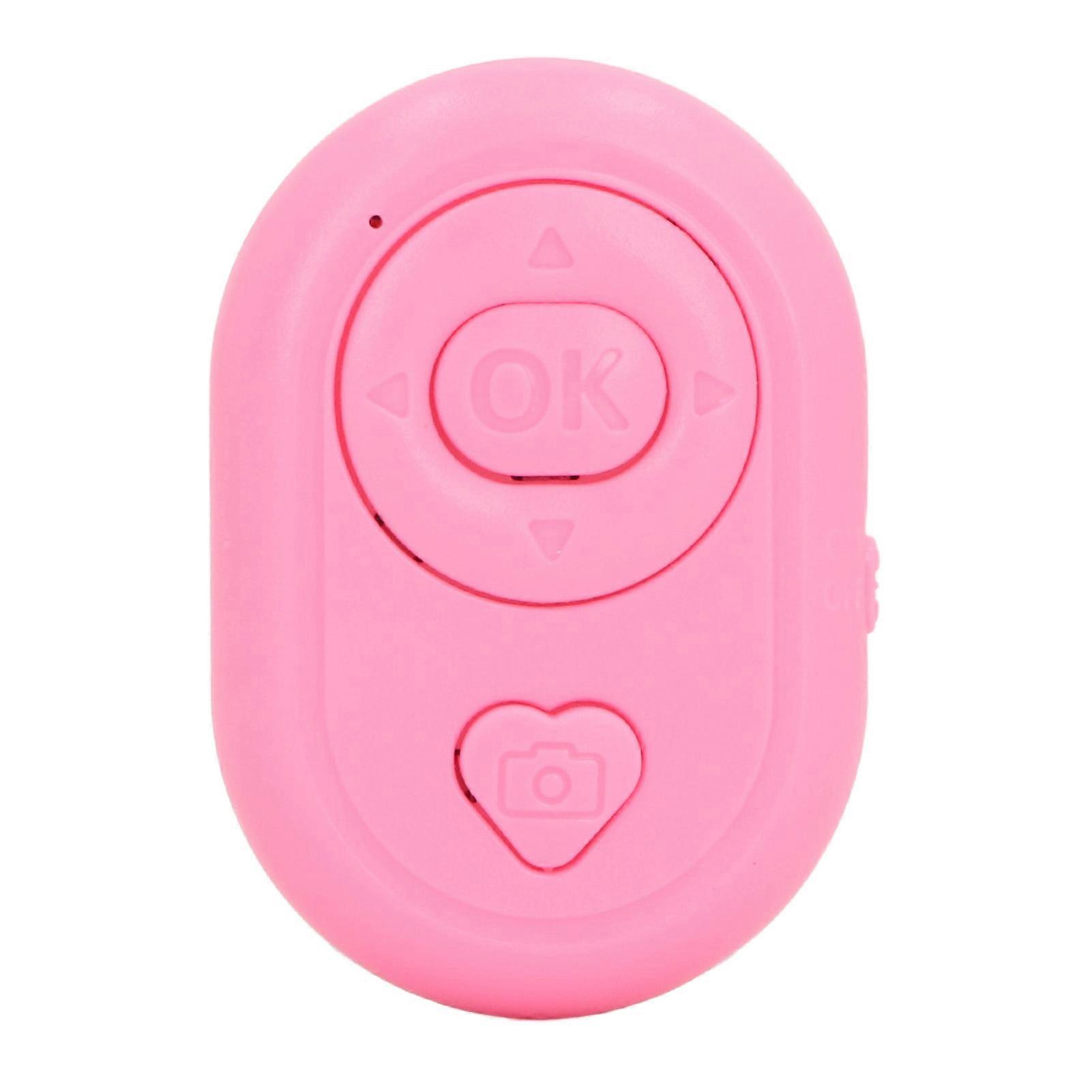 Télécommande d'obturateur sans fil Bluetooth 4.0 pour appareil photo, tourne-pages, créez des photos et des vidéos étonnantes, mains libres, rose