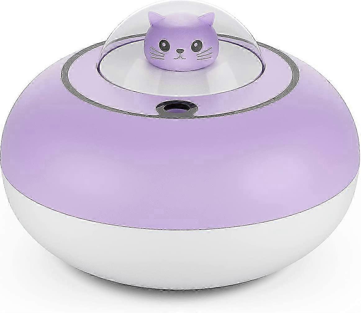 300 Ml Cute Pet USB Humidifier with 7 Colors LED Lights, Timed Off, 2 Modes (white)