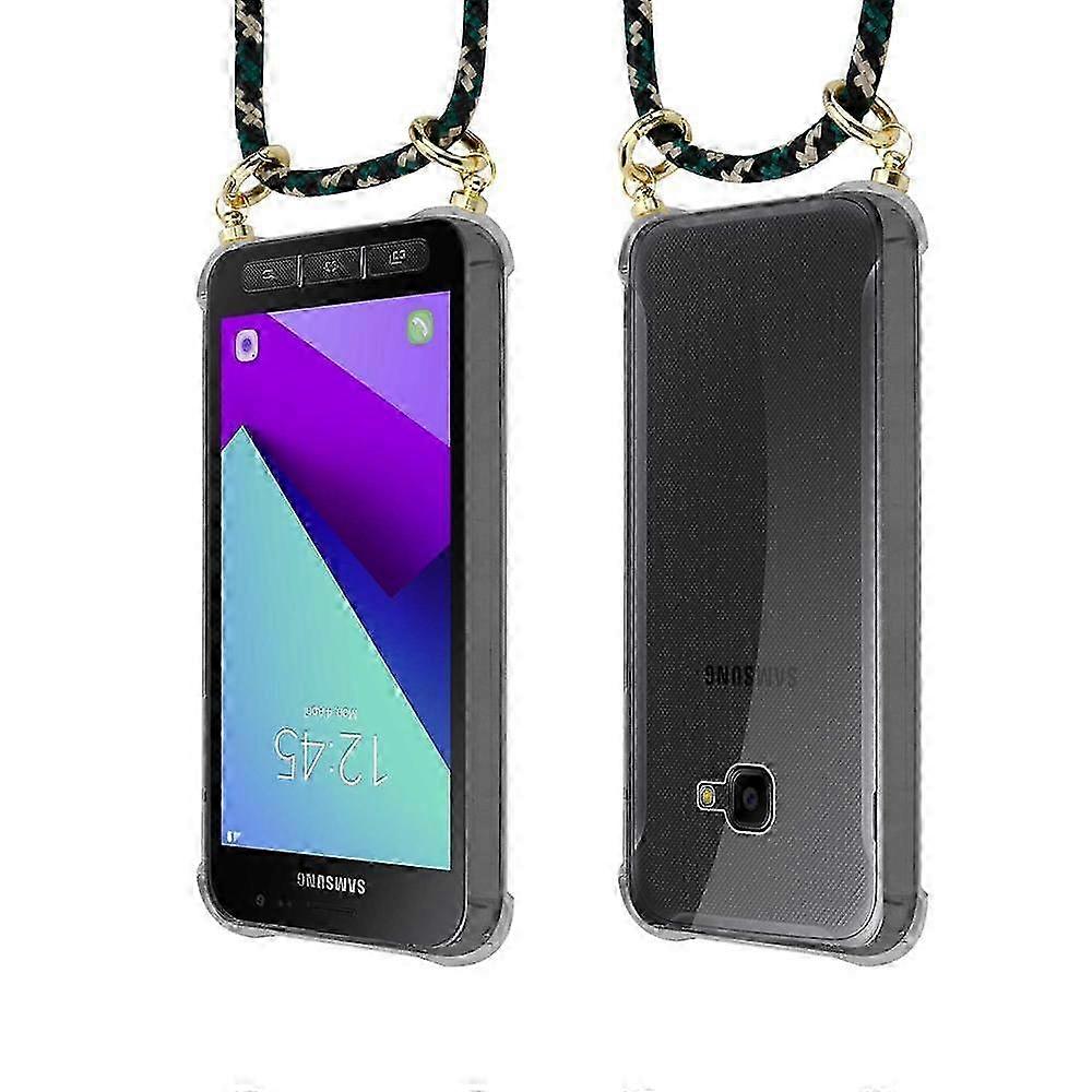 Mobile Phone Chain for Compatible Brands Galaxy XCover 4 / XCover 4s Silicone Protective Case - Cord with Golden Elements