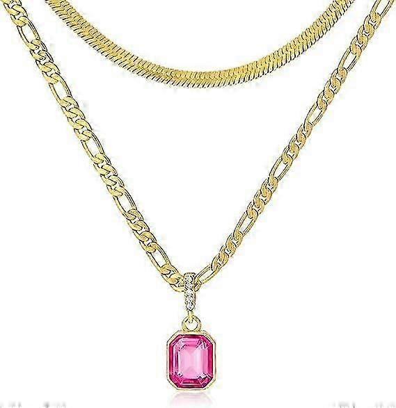 18K Gold Layered Crystal Necklace