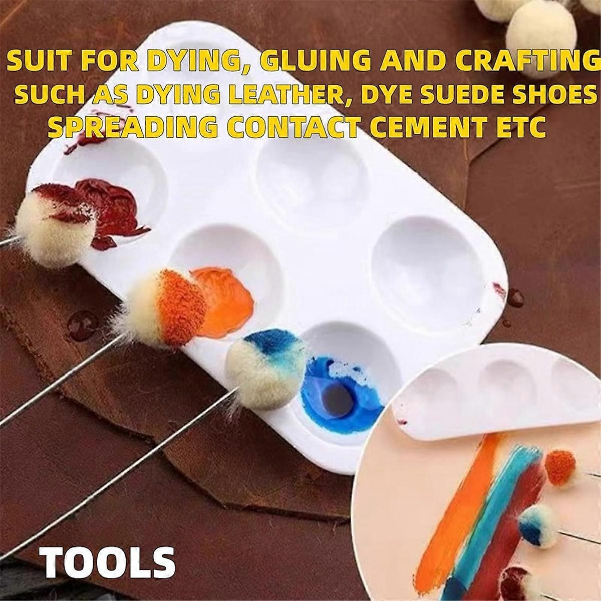 Wool Daubers Ball Brush,Applicator Tool for Leather Dye, Staining, Crafting, DIY Crafts Projects, Contact Cement 100pcs