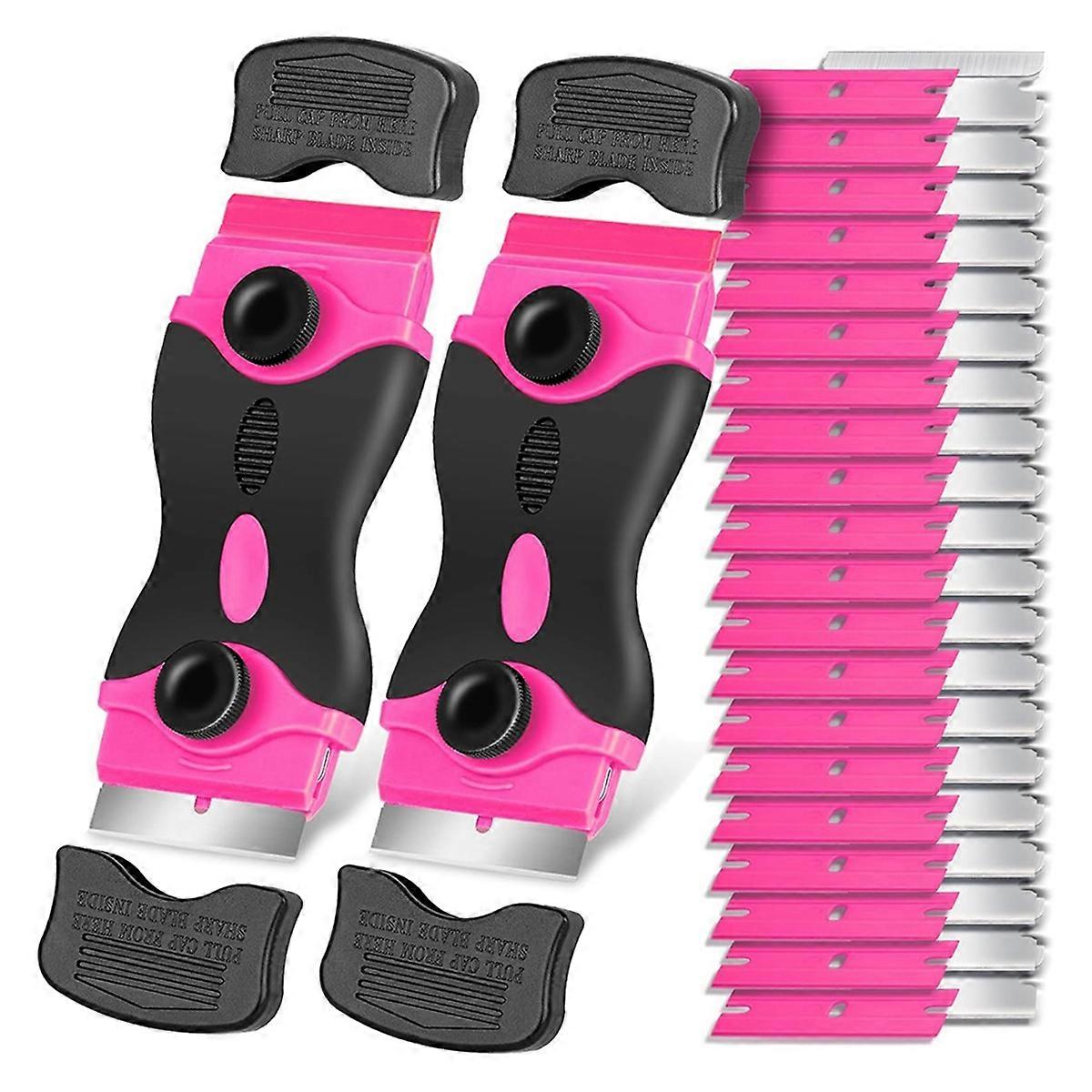 -Blade Scraper Tool Kit - 2Pack -Scrapers & 40Pcs Extra Blades, Plastic Paint Scraper Tool, -Scrape